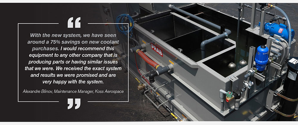 Aerospace Components Manufacturer Reduces its Environmental Impact and Cuts New Coolant Purchases by 75% | Prab.com