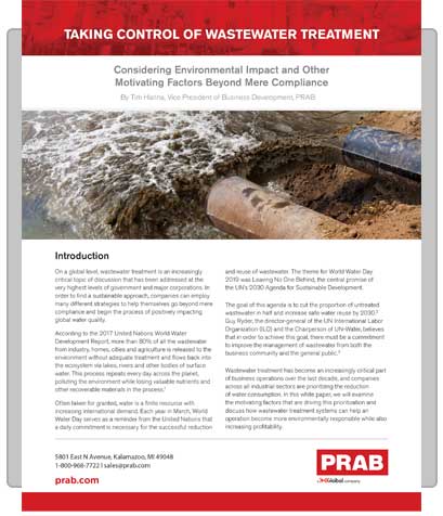 White Paper: Taking Control of Wastewater Treatment | Prab.com