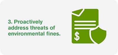 Proactively address threats of environmental fines. | Prab.com