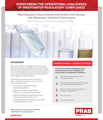 White Paper: Overcoming the Operational Challenges of Wastewater Regulatory Compliance | Prab.com