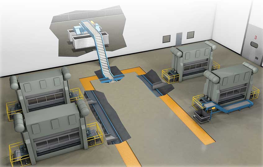 Stamping Scrap Handling System Illustration | Prab.com