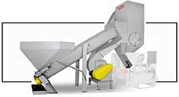 Model G air-classifier/separator may feed crushers, wringers, or briquetters | Prab.com