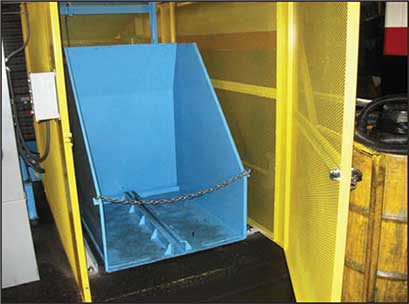 Cart Dumper With T-Rail Hold Down Feature | Prab.com