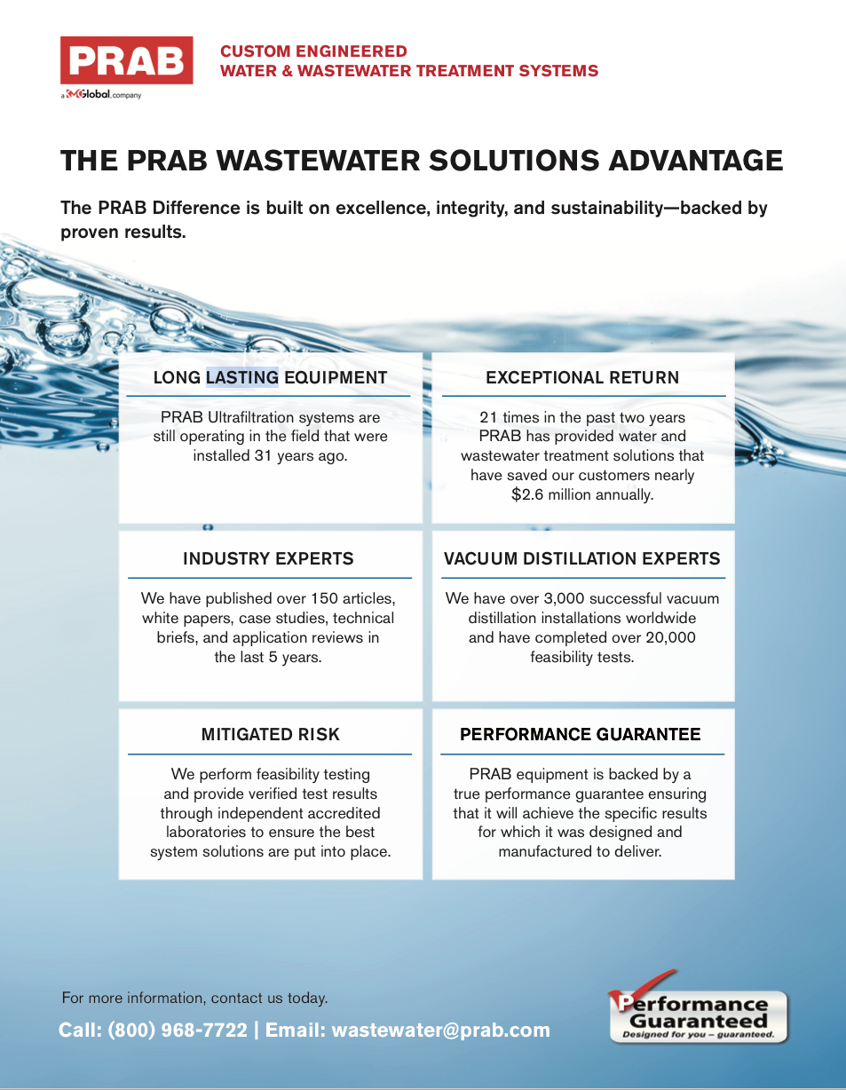 THE PRAB WASTEWATER SOLUTIONS ADVANTAGE | Prab.com